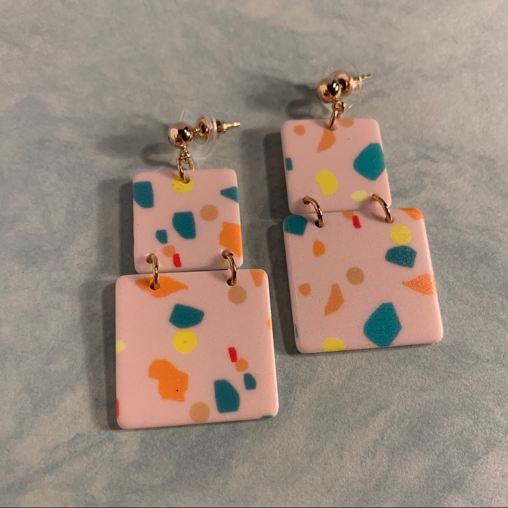 Vintage Inspired Square Geometric Earrings
